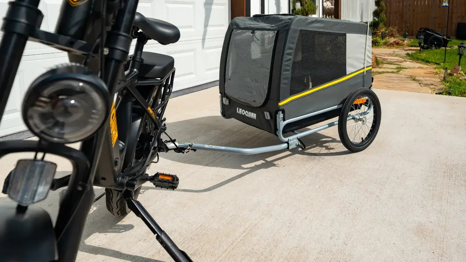 electric bicycle with dog carrier Ariel Rider Trailer & Pet Cabin Bundle Cargo & for E-Bikes Includes trailer frame Dog Carrier for Electric Bike: