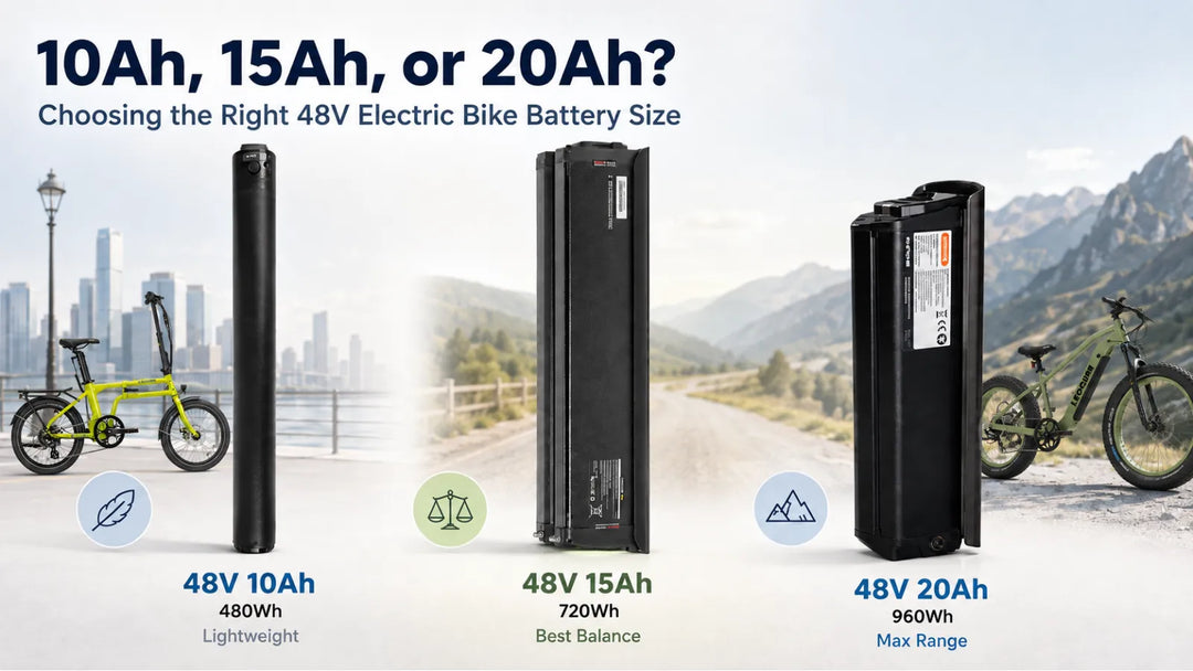 10Ah, 15Ah, or 20Ah? Choosing the Right 48V Electric Bike Battery Size