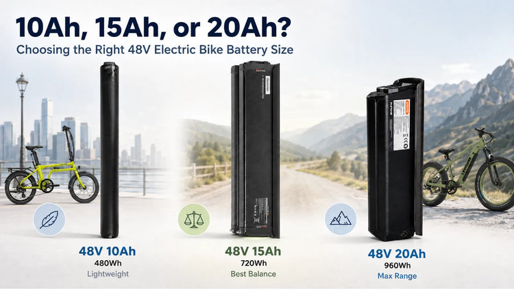 10Ah, 15Ah, or 20Ah? Choosing the Right 48V Electric Bike Battery Size