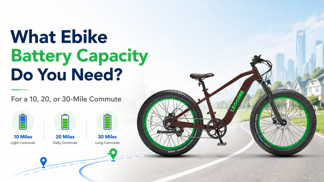 What Ebike Battery Capacity Do You Need for a 10, 20, or 30-Mile Commute?