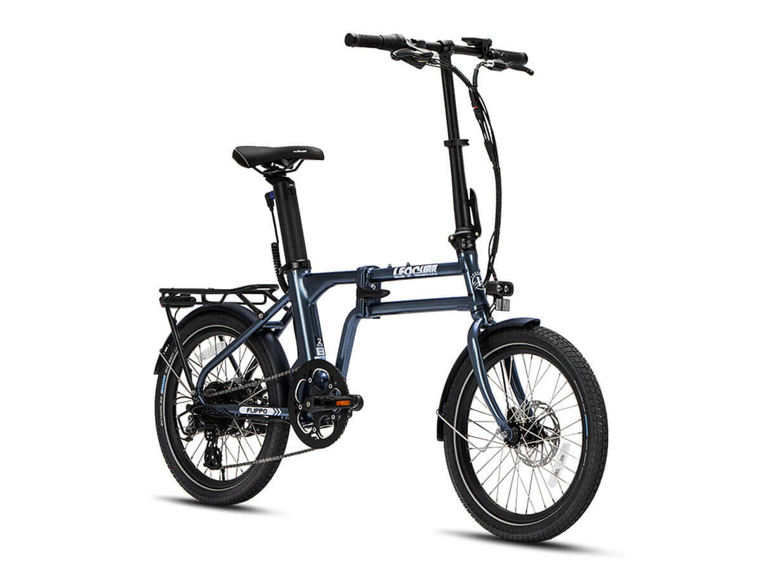 Foldable electric bike upright with seat and handlebar