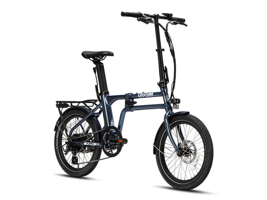 Foldable electric bike upright with seat and handlebar