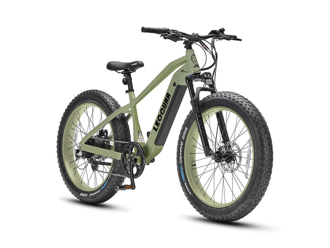 City riding shot of Fastron SO electric bikes parked near skyscrapers