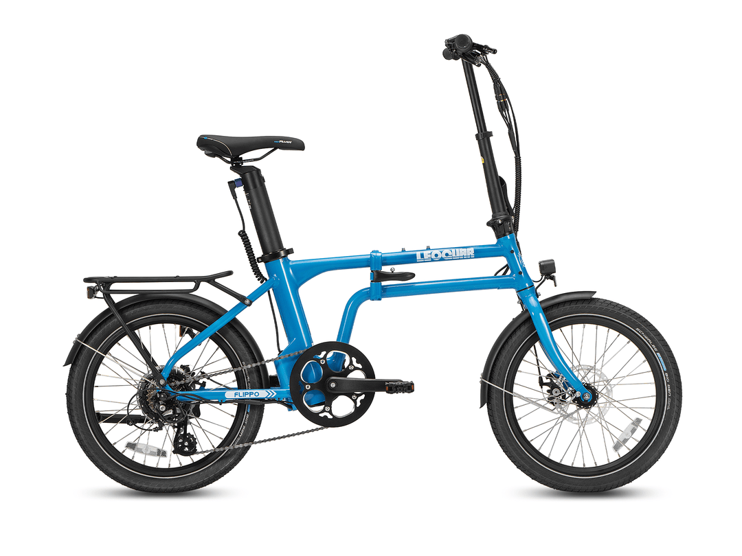 Leoguar Folding Ebike 20-inch Wheels Lightweight 48V Flippo Pro Marine Blue