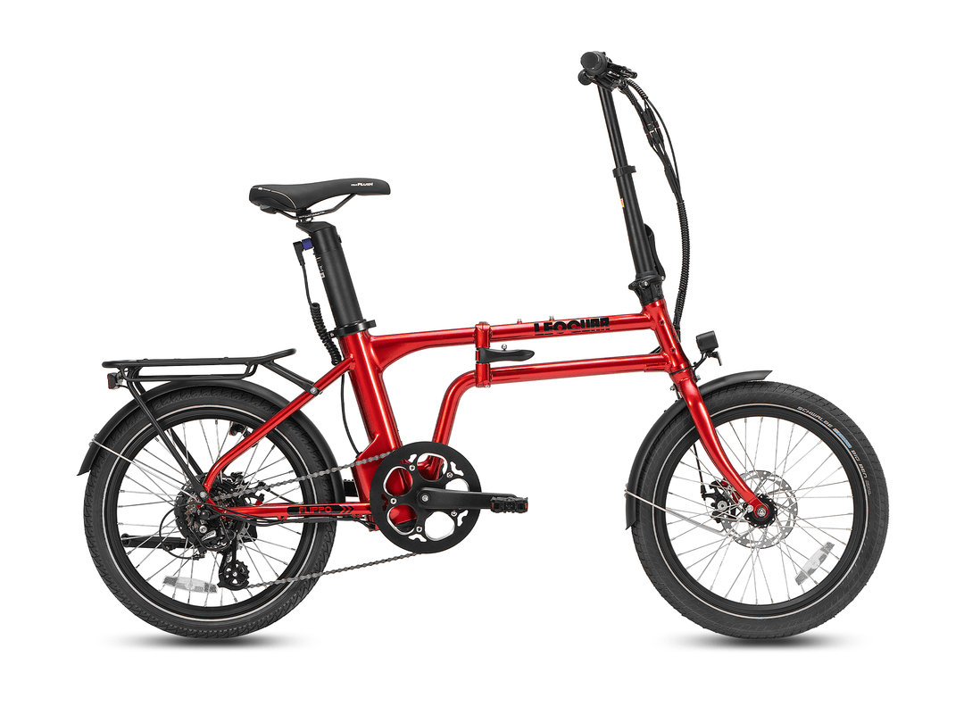 Leoguar Folding Ebike Sale 480Wh Torque Sensor Flippo Pro Burgundy