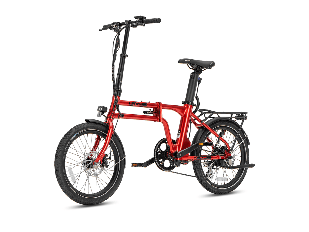 electric bicycle folding Leoguar Folding Ebike Sale 480Wh Torque Sensor Flippo Pro Burgundy
