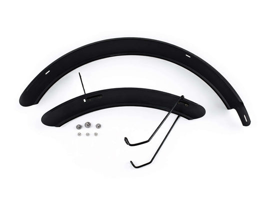 Front & Rear Fenders | Sprint - black fenders with mounting hardware and accessories.