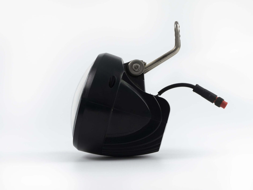 LED Headlight | Sprint side view showcasing its sleek design and connection features.