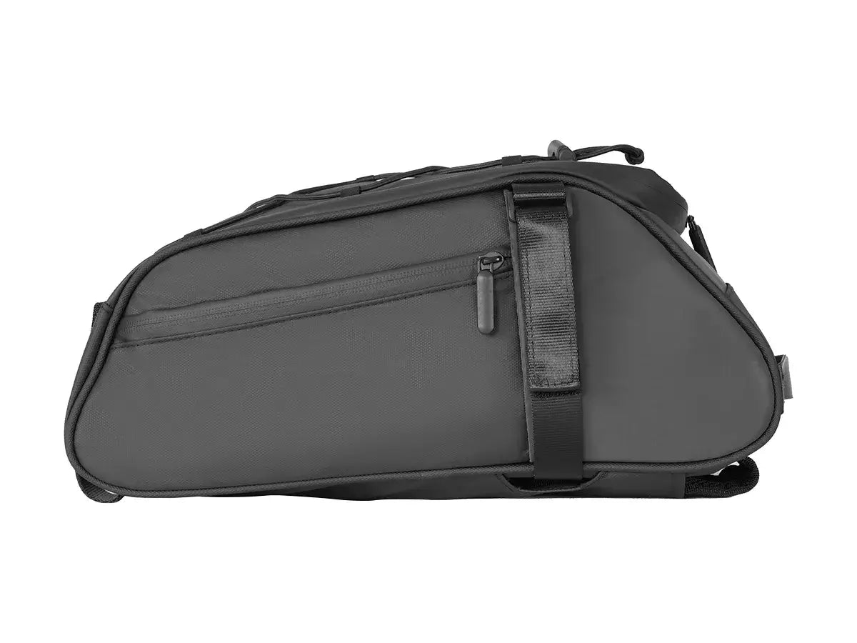 Leoguar 3-in-1 Rear Rack Bag in black, side view