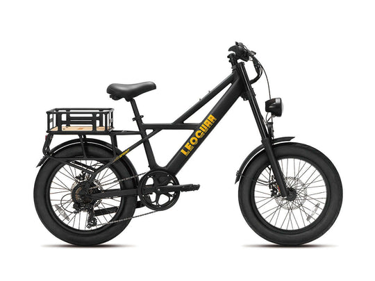 Electric utility bike with rear basket