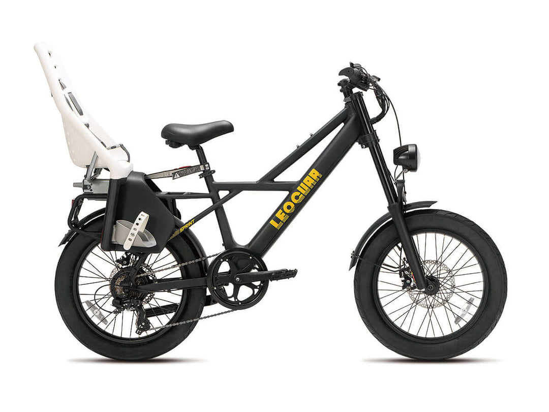 Sprint ebike with child seat, fat tires