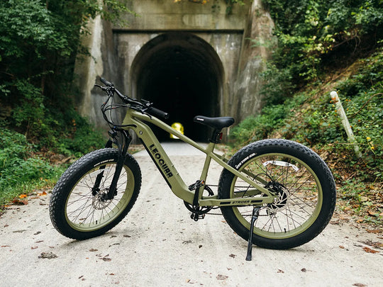 avocado green Strider SO fat tire ebike