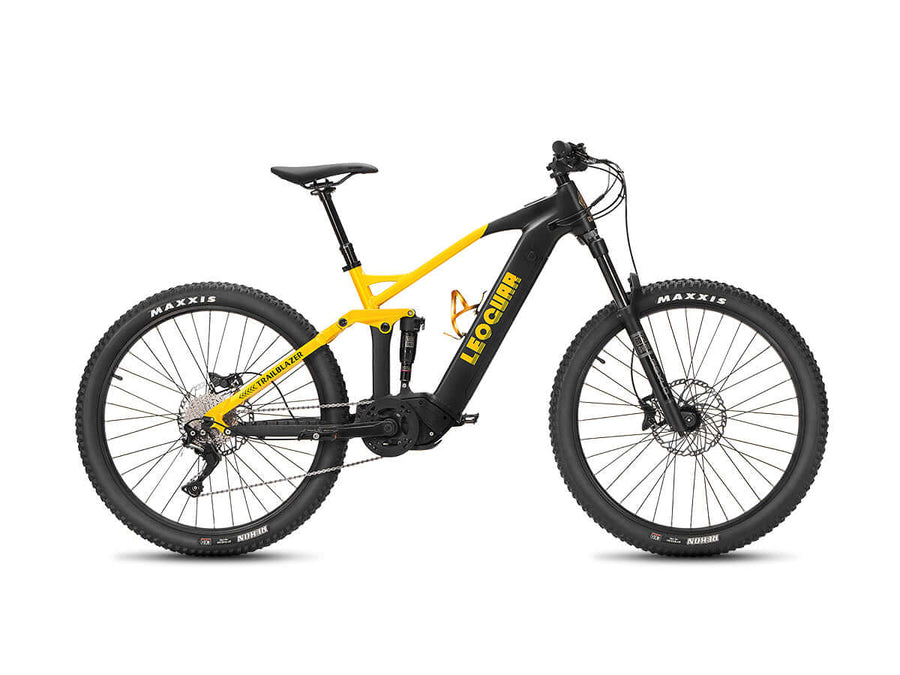 Mid-drive electric mountain bike with full suspension frame