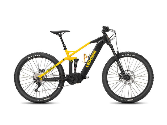 Mid-drive electric mountain bike with full suspension frame