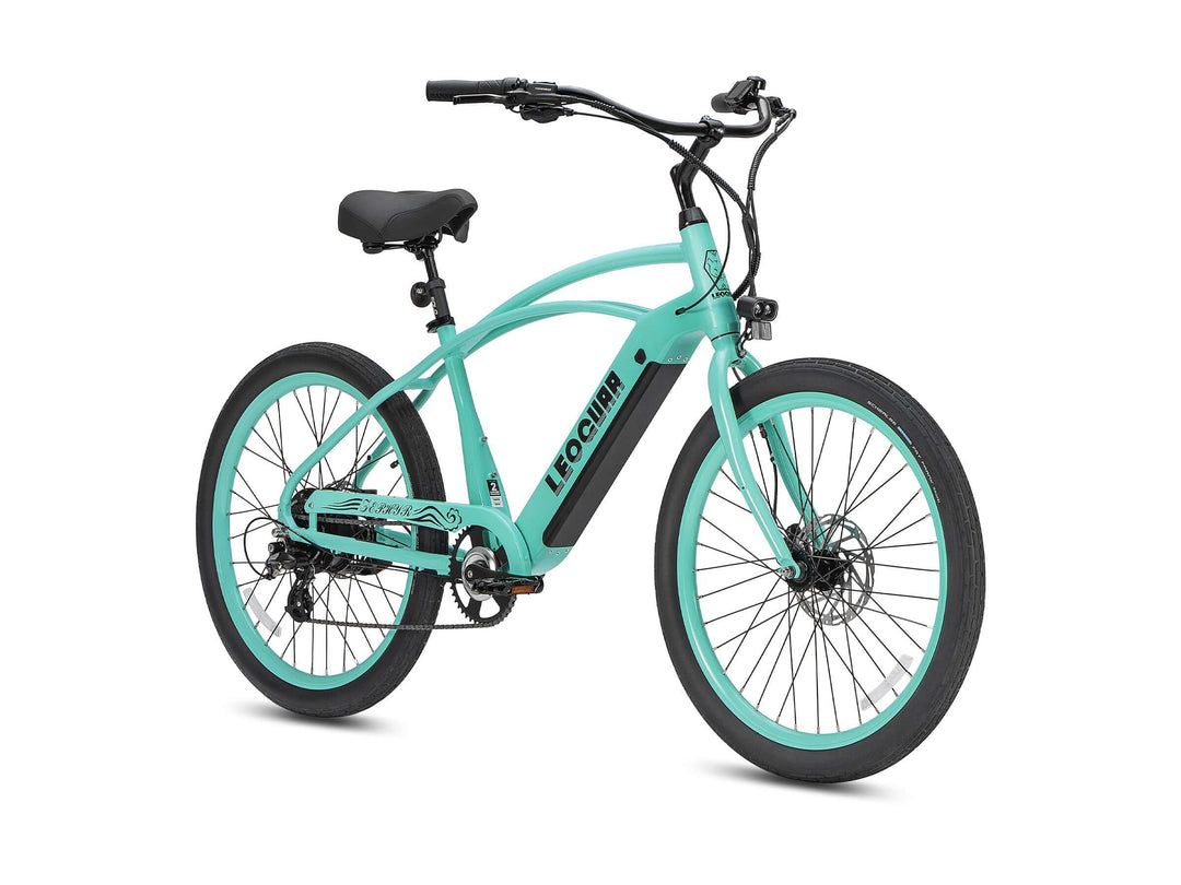 electric beach cruiser bicycles Zephyr SO Beach Cruiser Ebike, Azure Wave